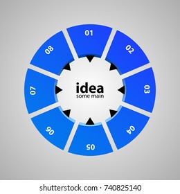 Circle with options business concept. Vector illustration