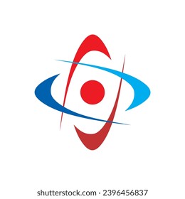 circle orbit communication abstract vector logo