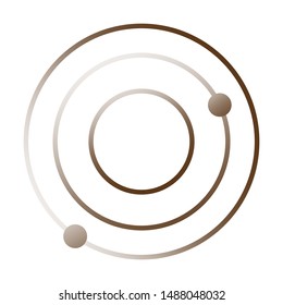 circle orbit planet vector, science icon concept.