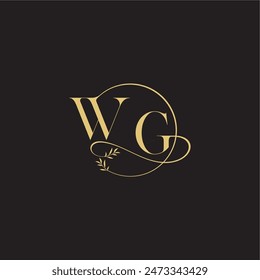 Kreis und organischer Stil WG Hochzeit Monogramm Design Brief Luxus Konzept