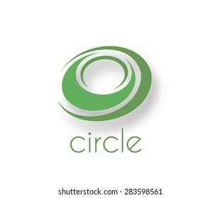 Circle origami icons. Design elements. Abstract logo icons