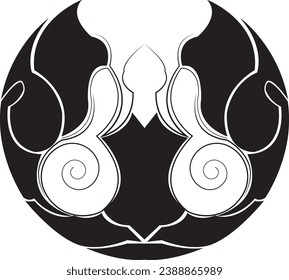 circle ornamen vector with white background,tattoo