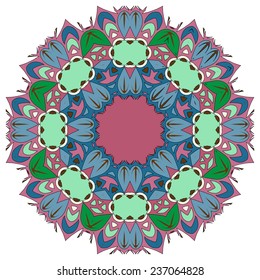 circle ornament. card. snowflake