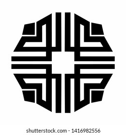 CIRCLE ORNAMENT ELEGANT LOVE COMUNITY LOGO DESIGN
