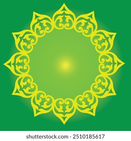 Circle Ornament Form from a betel shape, Malay, Malaysian and Islamic pattern