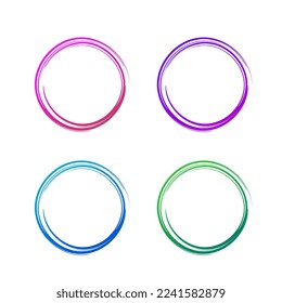 Circle ornament isolated frame colours