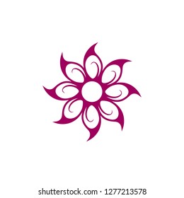 Circle ornament logo. Luxury circle logo template for spa isolated on white background