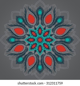 Circle ornament Mandala on the background
