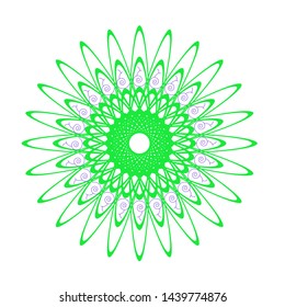 circle ornament with a mixture of green and blue, very beautiful circle ornaments