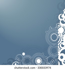 Circle ornament on blue 3