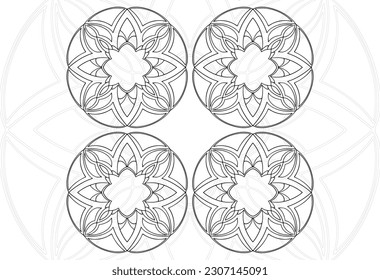 circle ornament ornamental elements decorative abstraction background pattern composition mandala hand draw