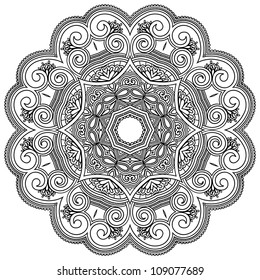 Circle ornament, ornamental round lace