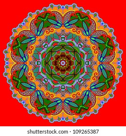 Circle ornament, ornamental round lace