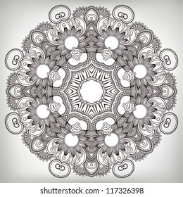 Circle ornament, ornamental round lace