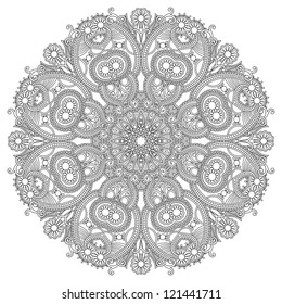 Circle ornament, ornamental round lace