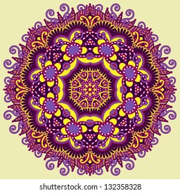 Circle ornament, ornamental round lace
