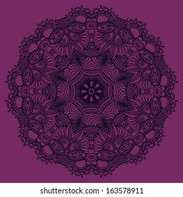 Circle ornament, ornamental round lace