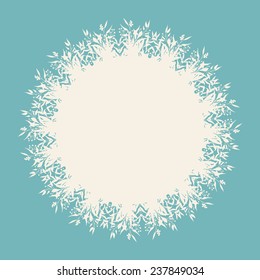 Circle ornament, ornamental round lace. Vector illustration.