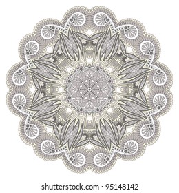 Circle ornament, ornamental round lace