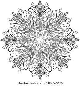 Circle ornament, ornamental round pattern