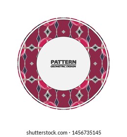 Circle ornament. Round frame, rosette. Native american (indian) round pattern, vector.