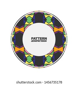 Circle ornament. Round frame, rosette. Native american (indian) round pattern, vector.