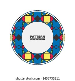 Circle ornament. Round frame, rosette. Native american (indian) round pattern, vector.
