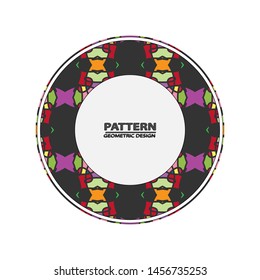 Circle ornament. Round frame, rosette. Native american (indian) round pattern, vector.