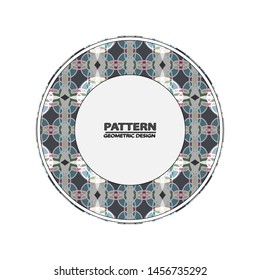 Circle ornament. Round frame, rosette. Native american (indian) round pattern, vector.
