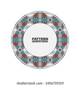 Circle ornament. Round frame, rosette. Native american (indian) round pattern, vector.
