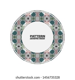 Circle ornament. Round frame, rosette. Native american (indian) round pattern, vector.