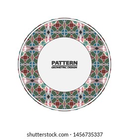 Circle ornament. Round frame, rosette. Native american (indian) round pattern, vector.