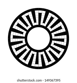 Circle ornament. Round frame, rosette of ancient elements. Greek national antique round pattern, vector.