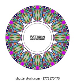 Ornamento de círculo. Marco redondo, rosette. Patrón redondo, vector.