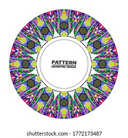 Ornamento de círculo. Marco redondo, rosette. Patrón redondo, vector.