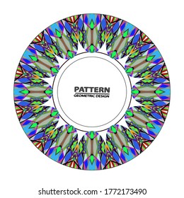 Ornamento de círculo. Marco redondo, rosette. Patrón redondo, vector.