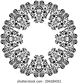 Circle ornament in the style of baroque, EPS8 - vector graphics.