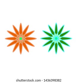 Circle ornament, there are two circle ornament with many color