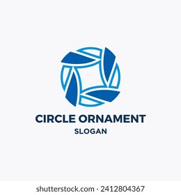 Circle ornament vector logo company