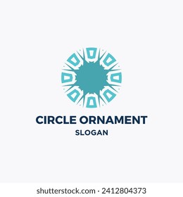 Compañía del logotipo del vector de ornamento de círculo