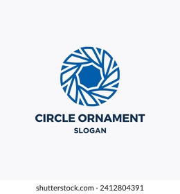 Circle ornament vector logo company