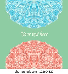 Circle ornament vintage vector background