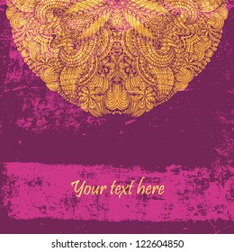 Circle ornament vintage vector background