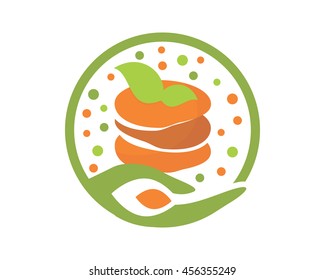 circle ornamental abstract leaves image vector icon