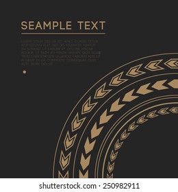 Circle ornamental decorative frame