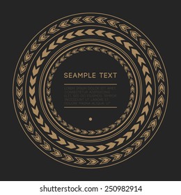 Circle ornamental decorative frame