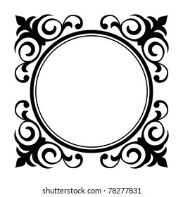 circle ornamental decorative frame