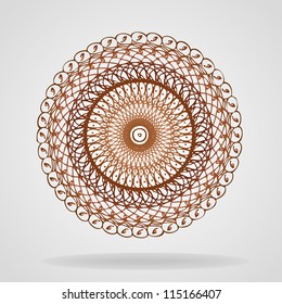 Circle ornamental floral design element vector illustration