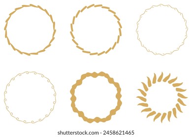 Circle ornamental frame design set