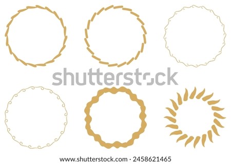 Circle ornamental frame design set